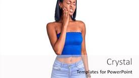  Presentation with african american dental - Audience pleasing slides consisting of young-african-american-woman-wearing backdrop and a white colored foreground