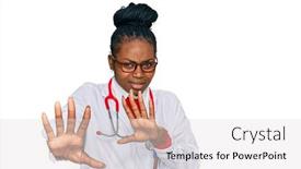  Presentation with african american talent show - Theme with young-african-american-woman-wearing background and a light gray colored foreground