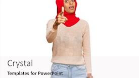  Presentation with islamic - Presentation featuring young-african-american-woman-wearing background and a white colored foreground