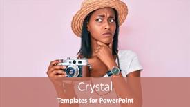  Presentation with sore throat - Presentation theme featuring young-african-american-woman-wearing background and a coral colored foreground