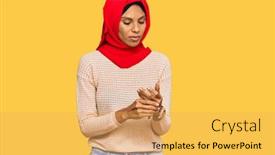  Presentation with arthritis - PPT layouts consisting of young-african-american-woman-wearing background and a yellow colored foreground