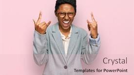  Presentation with music business - Slide deck with young-african-american-woman-wearing background and a lemonade colored foreground