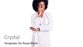  Presentation with doctor african - Amazing slide set having young-african-american-woman-wearing backdrop and a white colored foreground