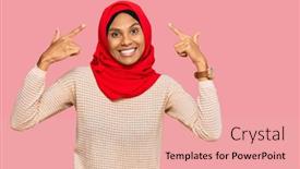  Presentation with great idea - Slide set with young-african-american-woman-wearing background and a lemonade colored foreground