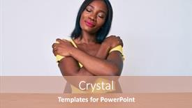  Presentation with confident love - Presentation having young-african-american-woman-wearing background and a coral colored foreground