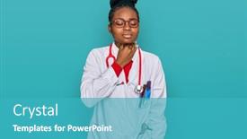  Presentation with infection - PPT layouts featuring young-african-american-woman-wearing background and a teal colored foreground