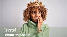  Presentation with queen - Amazing slide set having young-african-american-woman-wearing backdrop and a seafoam green colored foreground