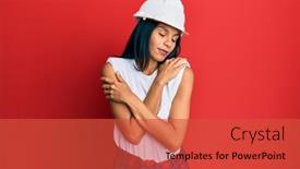  Presentation with confident love - Colorful presentation design enhanced with young-african-american-woman-wearing backdrop and a red colored foreground