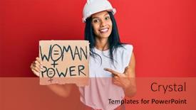  Presentation with architect - Amazing presentation design having young-african-american-woman-wearing backdrop and a red colored foreground