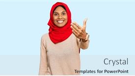  Presentation with islamic - Beautiful PPT theme featuring young-african-american-woman-wearing backdrop and a lemonade colored foreground