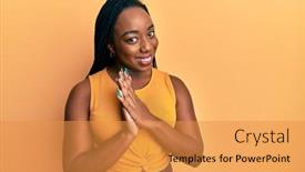  Presentation with praying hands - Theme enhanced with young-african-american-woman-wearing background and a gold colored foreground