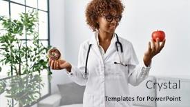  Presentation with doctor african - Presentation featuring young-african-american-woman-wearing background and a light gray colored foreground