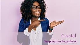  Presentation with african american in business - Presentation featuring young-african-american-woman-wearing background and a lemonade colored foreground