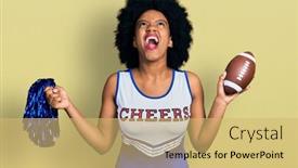  Presentation with anger - PPT layouts consisting of young-african-american-woman-wearing background and a yellow colored foreground