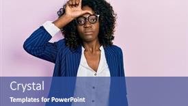  Presentation with african american business - Slides consisting of young-african-american-woman-wearing background and a ocean colored foreground