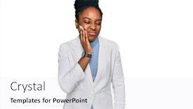  Presentation with african american dental - Theme consisting of young-african-american-woman-wearing background and a white colored foreground