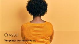  Presentation with elementary school female career day african american - Slide deck with young-african-american-woman-wearing background and a  colored foreground