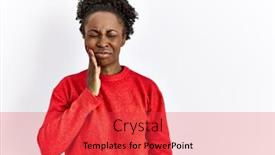  Presentation with african - Slide set enhanced with young-african-american-woman-wearing background and a red colored foreground