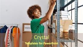  Presentation with african charity - PPT layouts consisting of young-african-american-woman-wearing background and a tawny brown colored foreground