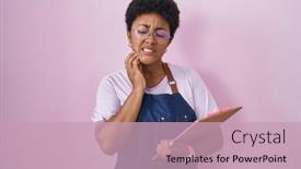  Presentation with african american dental - Theme with young-african-american-woman-wearing background and a soft green colored foreground