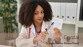  Presentation with vaccination - Presentation featuring young-african-american-woman-wearing background and a coral colored foreground