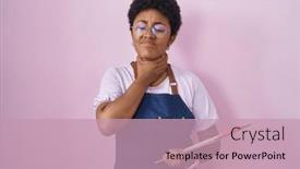  Presentation with infection - Slide deck with young-african-american-woman-wearing background and a coral colored foreground