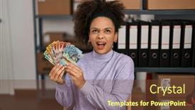  Presentation with australian - Slide set featuring young-african-american-woman-working background and a  colored foreground
