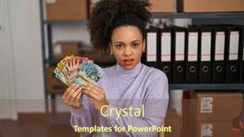  Presentation with australian - Presentation design having young-african-american-woman-working background and a tawny brown colored foreground