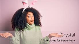  Presentation with afro - Theme featuring young-african-american-woman background and a lemonade colored foreground