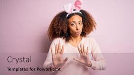  Presentation with forbidden - Amazing theme having young-african-american-woman backdrop and a coral colored foreground