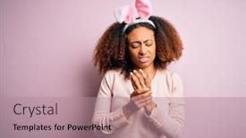  Presentation with afro - PPT layouts with young-african-american-woman background and a coral colored foreground