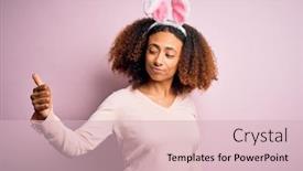  Presentation with proud american - Beautiful slides featuring young-african-american-woman backdrop and a lemonade colored foreground