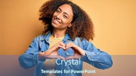  Presentation with american heart - Colorful PPT layouts enhanced with young-african-american-woman backdrop and a ocean colored foreground