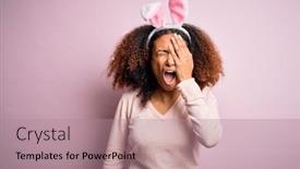  Presentation with face pain - Theme with young-african-american-woman background and a coral colored foreground