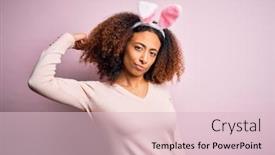  Presentation with muscle - Slide set consisting of young-african-american-woman background and a lemonade colored foreground