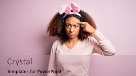  Presentation with acne woman - Audience pleasing theme consisting of young-african-american-woman backdrop and a coral colored foreground