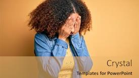  Presentation with denim - Audience pleasing PPT layouts consisting of young-african-american-woman backdrop and a yellow colored foreground