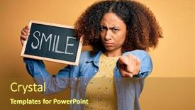  Presentation with afro - Beautiful slides featuring young-african-american-woman backdrop and a tawny brown colored foreground