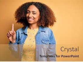 Young African American Woman PPT template 82 | CrystalGraphics