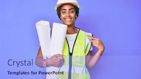  Presentation with proud american - Audience pleasing slide deck consisting of young-african-american-woman backdrop and a light blue colored foreground