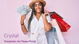  Presentation with cool - Slide deck having young-african-american-woman background and a lemonade colored foreground