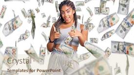  Presentation with american energy - Beautiful presentation featuring young-african-american-woman backdrop and a lemonade colored foreground