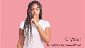  Presentation with african american christianity - Cool new PPT layouts with young-african-american-woman backdrop and a coral colored foreground