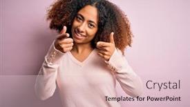  Presentation with american energy - Slide deck consisting of young-african-american-woman background and a lemonade colored foreground