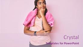  Presentation with african american woman question - Presentation theme enhanced with young-african-american-woman background and a lemonade colored foreground