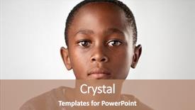  Presentation with african - Beautiful PPT layouts featuring young african black boy backdrop and a coral colored foreground