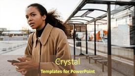  Presentation with public transport - Theme with young-african-girl-dressed background and a tawny brown colored foreground