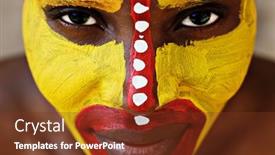 Presentation with tribal - Presentation theme having young-african-girl-tribal-painted background and a tawny brown colored foreground