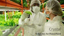  Presentation with vertical farm - PPT layouts having young-african-male-worker background and a mint green colored foreground