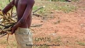  Presentation with wood - Amazing theme having young-african-man-carry-wood backdrop and a coral colored foreground